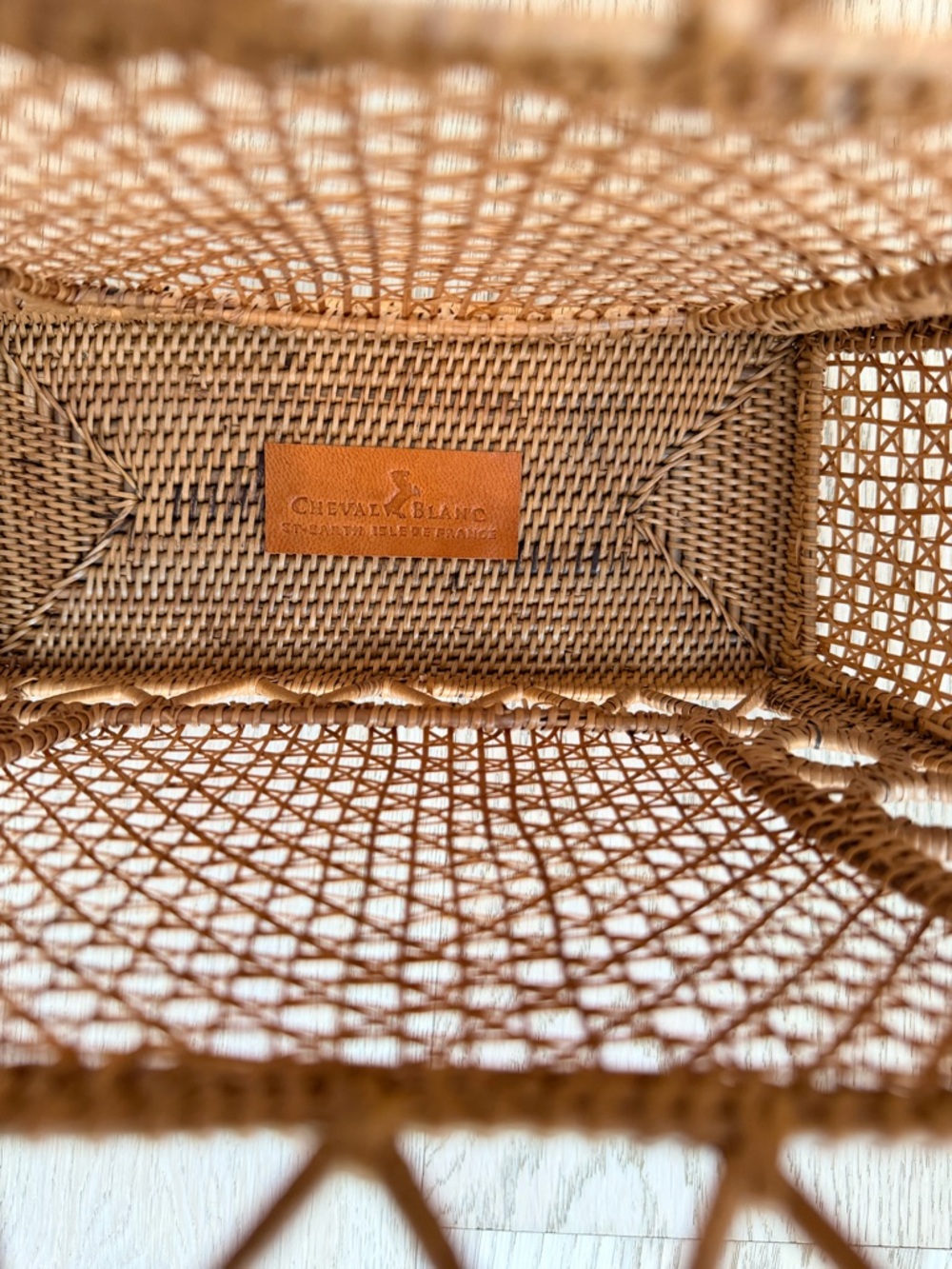Woven Rattan Summer Handle Bag in Natural Brown - Picture 2 of 2
